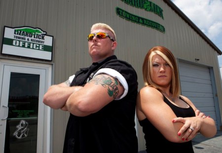 Ron & Amy Shirley - amy shirley, series, shirley, ron shirley, bobby brantley, tv, ron, bobby, towing, repo, photography, photoshop, lizard, recovery, brantely, ron and amy shirley, tow truck, lizard lick, awesome, country