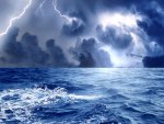 exciting storm at sea