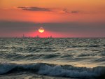 Chicago Skyline From A Beach In Indiana