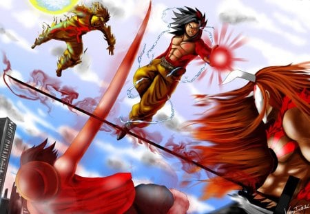 Goku Vs Naruto Luffy Ichigo Dragonball Anime Background Wallpapers On Desktop Nexus Image