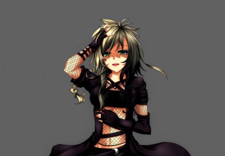 Sexy Ninja Girl - Cute, Awesome, Smile, Green Eyes, Anime, Girl, Original, Long Hair, forbiddenimmortality, Ninja, Sexy, Green hair