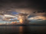 magnificent storm clouds at sea