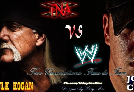 Hulk Hogan VS John Cena,WWE VS TNA,Icon VS Icon - wwe, tna, wrestling, hulk hogan, john cena