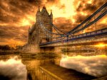 TOWER BRIDGE at DUSK