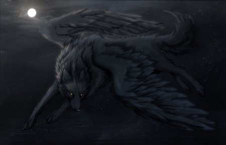 Black Wolf Of The Full Moon 3d And Cg Abstract Background Wallpapers On Desktop Nexus Image 151