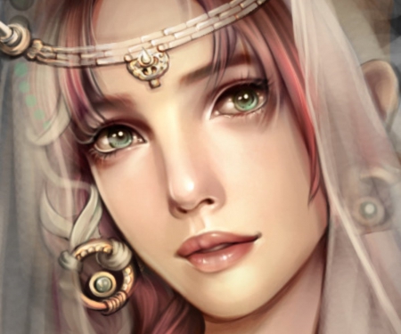 Beautiful Face - fantasy, woman, beautiful, face, jewlery