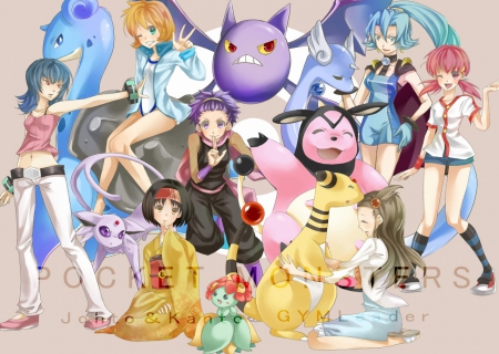 pokemon Gym leaders - crowbat, cute, anime, pokemon