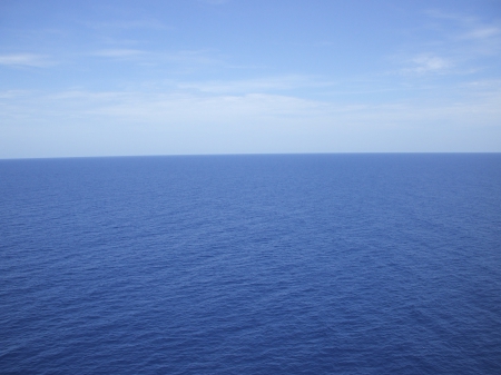 Open Sea - clouds, Ocean, water, blue, waves, sea, tide, sky