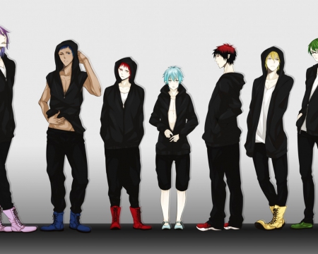 Kuroko No Basket - anime, sprt, hot, lovely, cool, black, handsome, guys, anime boys, yeloow, boys, basketball