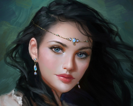 Beautiful princess - 3d, fantasy, face, woman