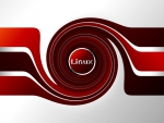 Linux dark red twirl wallpaper 4:3