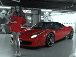 Katya Clover and a Ferrari