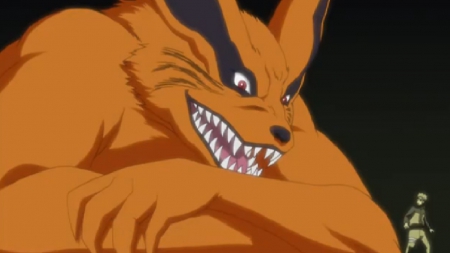 Kurama - nine, anime, Kurama, jinchuriki, fox, demon fox, orange, ninth, konoha, naruto shippuden, naruto, shippuden, nine tails, teeth, kurama, demon