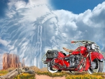 1937 Harley Davidson Vintage Indian Motorcycle