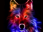 Fiery Fracal Wolf