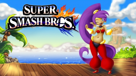 Super Smash Bros Shantae Wallpaper - 3ds, Super Smash Bros, Geine, Gameboy Color, Nintendo, Video Games, Wii U, cute, Shantae