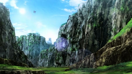 Mountains - Mountains, Nature, Scenery, Mountain, Anime