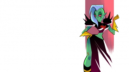 Lord Dominator Wallpaper - Disney, Cool, Dress, White hair, Cartoons, Gloves, Wander Over Yonder, sfw, TV Series, Woman, Green skin, Short hair, Red eyes, Disney XD, Wallpaper, Sexy, Lord Dominator