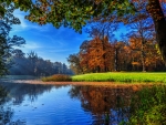 Tranquil autumn lake