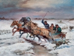 Troika Sleigh in Snow C