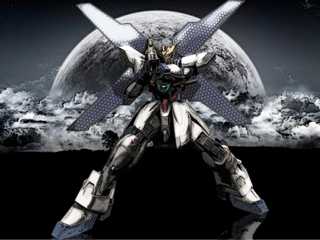 moon gundam - moon, gundam, warrior, armour