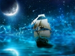 Midnight Sailing by Moonlight