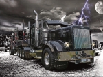 Logger on A Stormy Night