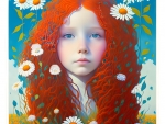 Pretty girl - daisies