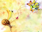 Snail And Butterflies