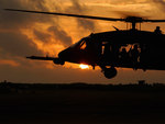 Blackhawk Helicopter at Sunset