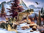 Native Wolfs and Cubs