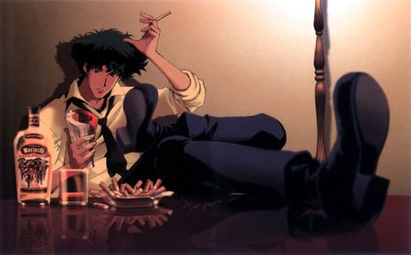 Spike - boy, anime, cute, smoking, drinking