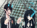 Kuroi Mato and Rin Okumura