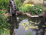 POND WITH WATER WHEEL,