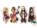 akiyama mio blush guitar hirasawa yui k on kotobuki tsumugi,panties tainaka ritsu thighhighs underwear