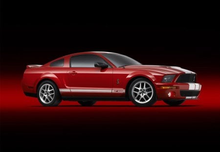 Shelby GT500 - sport, shelby, gt500, red, side, ford