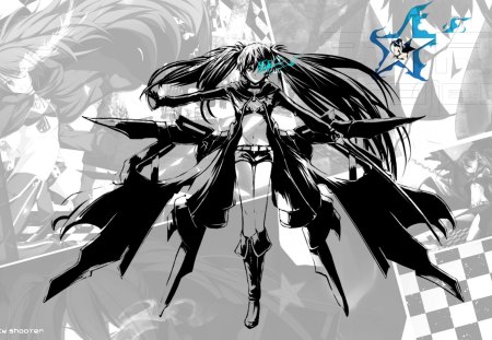 Blackrockshooter - black, anime, guns, shooter, rock, girl, weapon