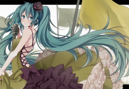 Hatsune Miku - pretty, artistic, twin tail, uniform, stunning, nice, program, hot, thighhighs, bluush, beauty, virtual, flower, cg, white, cute, aqua eyes, song, outfit, sexy, vocaloid, anime, blue, amazing, twintail, dress, hatsune miku, music, aqua, art, flag, idol, anime girl, beautiful, singer, girl, cool, black, miku, awesome, diva, digital, aqua hair, thigh highs, hatsune, vocaloids