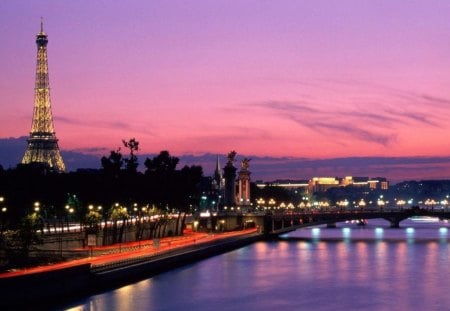 The Eiffel At Dawn. - picture, of, paris, a