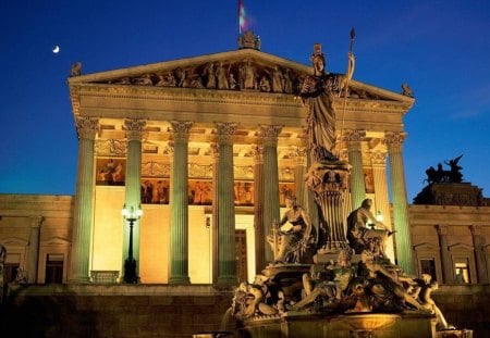 Parliament In Vienna. - picture, of, the, thr