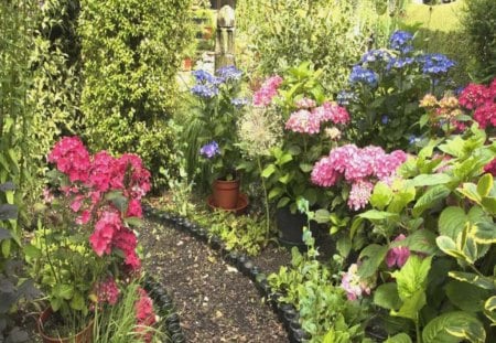 Garden Path in Norfolk, Virginia - virginia, walkway, flowers, plants, path, garden, norfolk