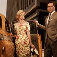 January Jones and Jon Hamm