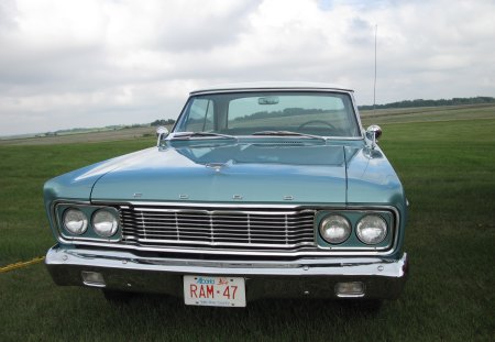 Ford at the car show  - clouds, blue, photography, grass, Headlights, nickel, Ford, car, green