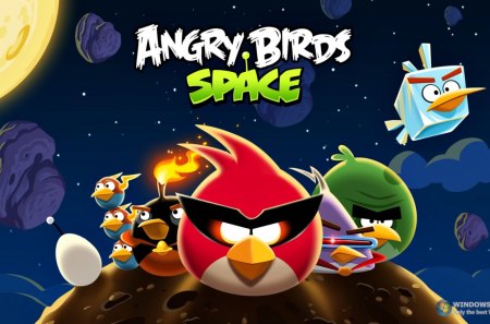 Angry birds - bonecos, passaros, jogo, espaco, ovo