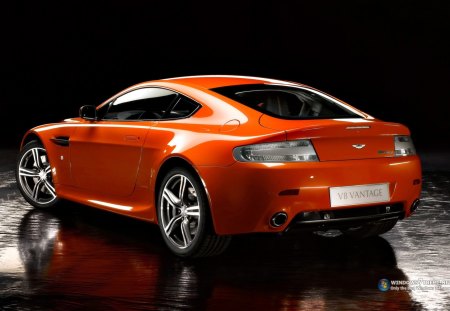 V8 vantage - v8, bentley, bonito, laranja, carro, vantage