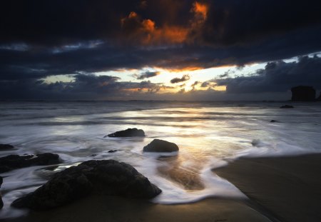 Beautiful Beaches - nice, beaches, sky, ocean, beautiful, sunset