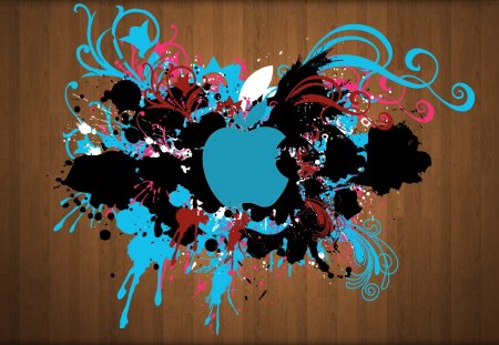 Splash of Apple - splash, blue, original, new