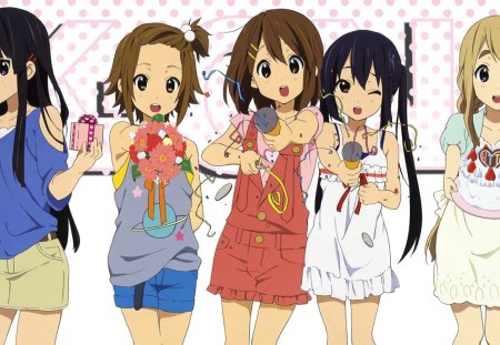 Congratulations!! - cake, yui, girls, azusa, k-on, anime