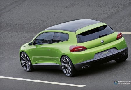 Sirocco - pista, lindo, carro, verde, volkswagen, scirocco