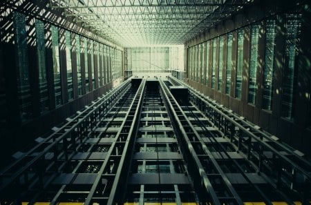 Inside - architecture, steel, modern, building